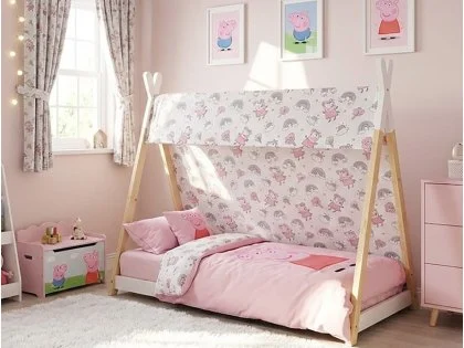 Kidsaw Peppa Pig White Wooden Toddler House Bed Kidsaw Peppa Pig White Wooden Toddler House Bed