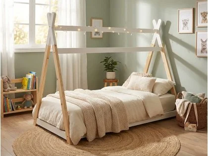 Kidsaw Jinsen White Wooden Toddler House Bed Kidsaw Jinsen White Wooden Toddler House Bed