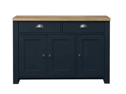 Clearance - Birlea Highgate Navy and Oak Effect 3 Door 2 Drawer Sideboard Clearance - Birlea Highgate Navy and Oak Effect 3 Door 2 Drawer Sideboard