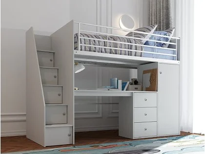 Flintshire Dakota Grey Wooden High Sleeper Bed Flintshire Dakota Grey Wooden High Sleeper Bed