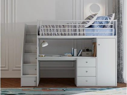 Flintshire Dakota Grey Wooden High Sleeper Bed Flintshire Dakota Grey Wooden High Sleeper Bed