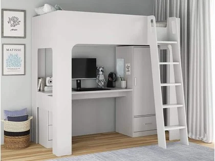 Flintshire Eden Grey Wooden High Sleeper Bed Flintshire Eden Grey Wooden High Sleeper Bed