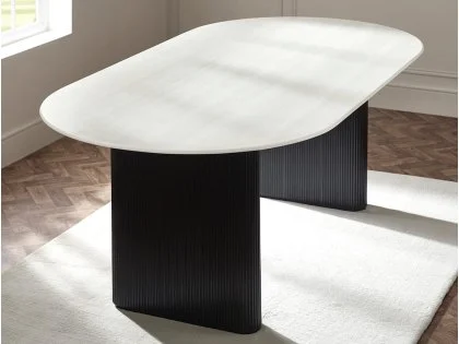 Julian Bowen Bolivia 220cm White Marble Dining Table Julian Bowen Bolivia 220cm White Marble Dining Table