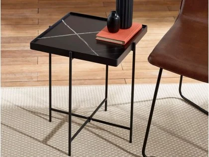 Julian Bowen Celia Black and White Marble Lamp Table Julian Bowen Celia Black and White Marble Lamp Table