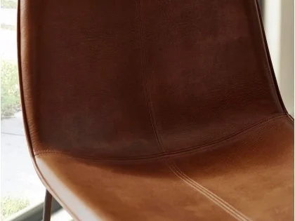 Julian Bowen Joren Brown Faux Leather Set of 2 Bar Stools Julian Bowen Joren Brown Faux Leather Set of 2 Bar Stools