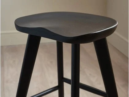 Julian Bowen Mulu Black Wooden Set of 2 Bar Stools Julian Bowen Mulu Black Wooden Set of 2 Bar Stools