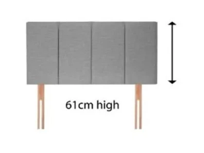 Clearance - Flexisleep Helmsley 4ft6 Double Fabric Strutted Headboard in Victoria Silver Clearance - Flexisleep Helmsley 4ft6 Double Fabric Strutted Headboard in Victoria Silver