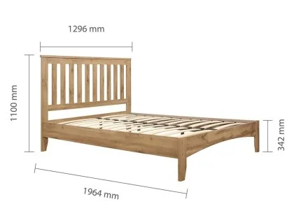 Clearance - Birlea Hampstead Oak Wooden 5ft King Size Bed Frame Clearance - Birlea Hampstead Oak Wooden 5ft King Size Bed Frame