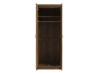 Clearance - GFW Boston Knotty Oak Effect 2 Door Double Wardrobe Clearance - GFW Boston Knotty Oak Effect 2 Door Double Wardrobe