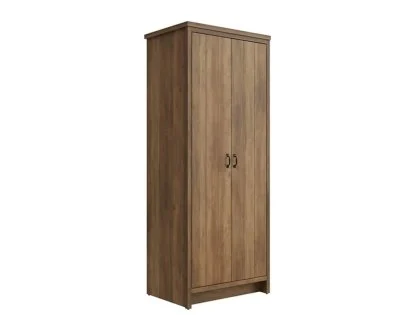 Clearance - GFW Boston Knotty Oak Effect 2 Door Double Wardrobe Clearance - GFW Boston Knotty Oak Effect 2 Door Double Wardrobe