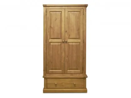 Archers Langdale 2 Door 1 Drawer Pine Wooden Double Wardrobe (Part Assembled) Archers Langdale 2 Door 1 Drawer Pine Wooden Double Wardrobe (Part Assembled)