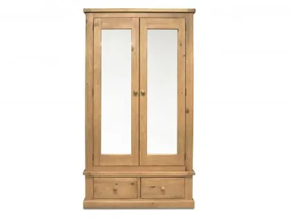 Archers Langdale 2 Door 2 Drawer Pine Wooden Double Mirrored Wardrobe (Part Assembled) Archers Langdale 2 Door 2 Drawer Pine Wooden Double Mirrored Wardrobe (Part Assembled)