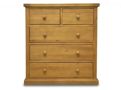 Archers Langdale 2 over 3 Drawer Pine Wooden Chest of Drawers (Assembled) Archers Langdale 2 over 3 Drawer Pine Wooden Chest of Drawers (Assembled)