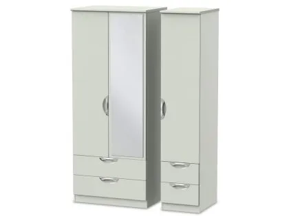 ASC Corsica 3 Door 4 Drawer Mirrored Triple Wardrobe (Assembled) ASC Corsica 3 Door 4 Drawer Mirrored Triple Wardrobe (Assembled)