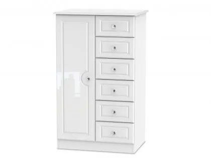 Welcome Balmoral White High Gloss Childrens Small Wardrobe (Assembled) Welcome Balmoral White High Gloss Childrens Small Wardrobe (Assembled)