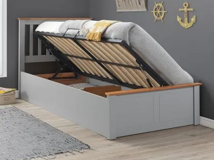 Bedmaster Francis 3ft Single Grey Wooden Ottoman Bed Frame