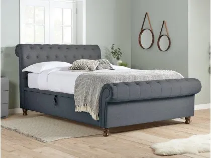 Birlea Castello 4ft6 Double Charcoal Fabric Ottoman Bed Frame