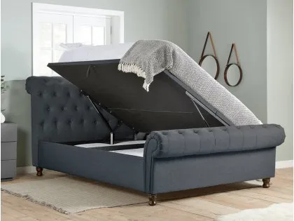 Birlea Castello 5ft King Size Charcoal Fabric Ottoman Bed Frame