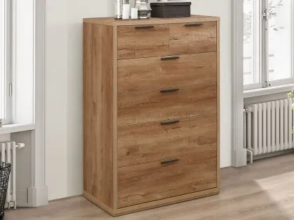 Birlea Stockwell Rustic Oak 4+2 Drawer Chest of Drawers Birlea Stockwell Rustic Oak 4+2 Drawer Chest of Drawers