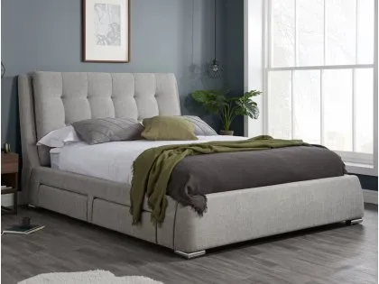 Birlea Mayfair Grey Fabric 4 Drawer Bed Frame Birlea Mayfair Grey Fabric 4 Drawer Bed Frame