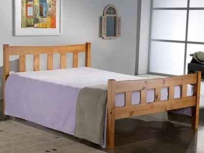 Birlea Miami Antique Pine Wooden Bed Frame Birlea Miami Antique Pine Wooden Bed Frame