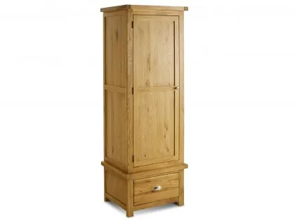 Birlea Woburn 1 Door 1 Drawer Oak Wooden Single Wardrobe Birlea Woburn 1 Door 1 Drawer Oak Wooden Single Wardrobe