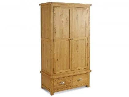 Birlea Woburn 2 Door 2 Drawer Oak Wooden Double Wardrobe Birlea Woburn 2 Door 2 Drawer Oak Wooden Double Wardrobe