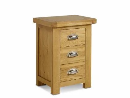 Birlea Woburn 3 Drawer Oak Wooden Small Bedside Table (Assembled) Birlea Woburn 3 Drawer Oak Wooden Small Bedside Table (Assembled)
