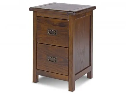 Core Boston 2 Drawer Dark Antique Pine Wooden Small Bedside Table Core Boston 2 Drawer Dark Antique Pine Wooden Small Bedside Table