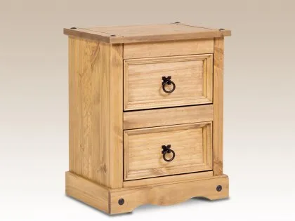 Core Corona 2 Drawer Pine Wooden Small Bedside Table Core Corona 2 Drawer Pine Wooden Small Bedside Table