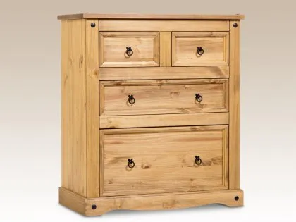 Core Corona 2+2 Pine Wooden Chest of Drawers Core Corona 2+2 Pine Wooden Chest of Drawers