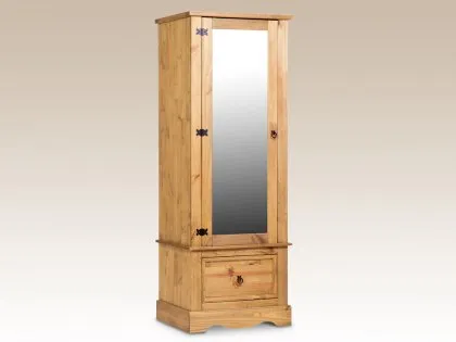 Core Corona Pine Wooden Mirrored Door Wardrobe Core Corona Pine Wooden Mirrored Door Wardrobe