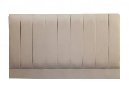 Designer Pluto Cream Faux Suede Fabric Headboard Designer Pluto Cream Faux Suede Fabric Headboard