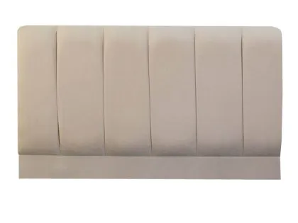 Designer Pluto Cream Faux Suede Fabric Headboard Designer Pluto Cream Faux Suede Fabric Headboard