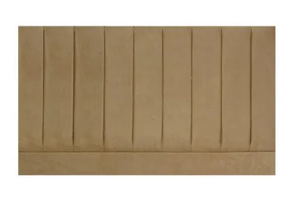 Designer Pluto Tan Faux Suede Fabric Headboard Designer Pluto Tan Faux Suede Fabric Headboard