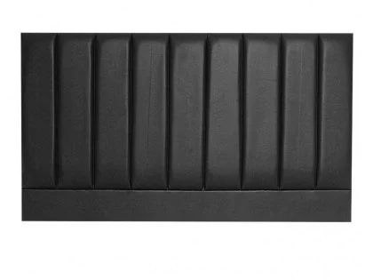 Designer Pluto Black Faux Leather Fabric Headboard Designer Pluto Black Faux Leather Fabric Headboard
