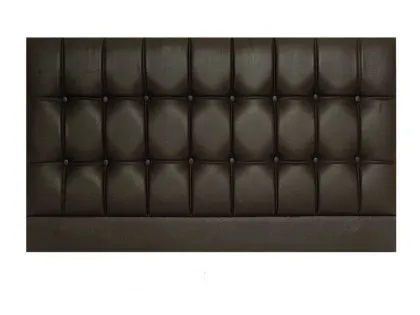 Designer Saturn Espresso Faux Leather Fabric Headboard Designer Saturn Espresso Faux Leather Fabric Headboard