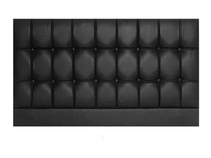 Designer Saturn Black Faux Leather Fabric Headboard Designer Saturn Black Faux Leather Fabric Headboard