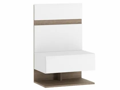 Furniture To Go Chelsea White High Gloss and Truffle Oak Bedside Extension (Flat Packed) Furniture To Go Chelsea White High Gloss and Truffle Oak Bedside Extension (Flat Packed)