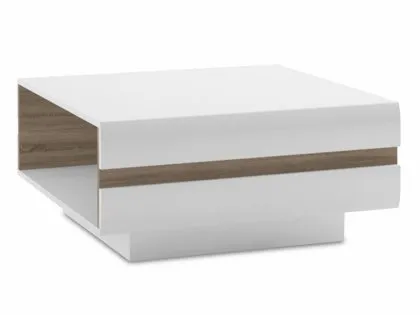 Furniture To Go Chelsea White High Gloss and Oak Small Coffee Table Furniture To Go Chelsea White High Gloss and Oak Small Coffee Table