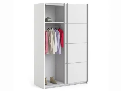 Furniture To Go Verona White Sliding Door Double Wardrobe