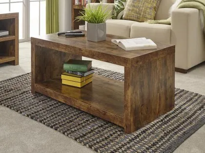 GFW Jakarta Mango Wood Effect Coffee Table with Shelf GFW Jakarta Mango Wood Effect Coffee Table with Shelf