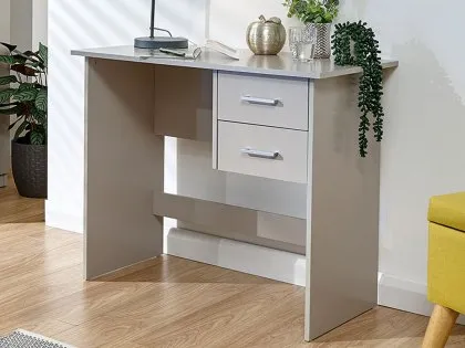GFW Panama Grey 2 Drawer Study Desk GFW Panama Grey 2 Drawer Study Desk
