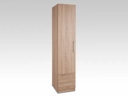 Harmony Holborn Oak 1 Door 2 Drawer Single Wardrobe Harmony Holborn Oak 1 Door 2 Drawer Single Wardrobe