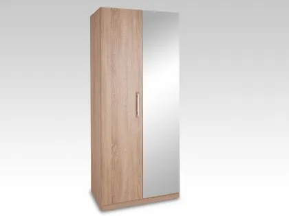 Harmony Holborn Oak 2 Door 1 Mirror Double Wardrobe Harmony Holborn Oak 2 Door 1 Mirror Double Wardrobe