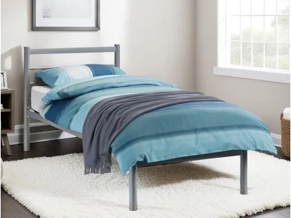 Julian Bowen Alpen Silver Metal Bed Frame Julian Bowen Alpen Silver Metal Bed Frame