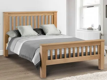 Julian Bowen Amsterdam Oak Wooden Bed Frame (High Footend) Julian Bowen Amsterdam Oak Wooden Bed Frame (High Footend)