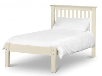 Julian Bowen Barcelona 3ft Single Ivory Wooden Bed Frame (Low Footend)