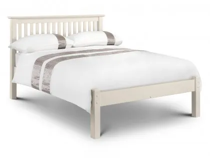 Julian Bowen Barcelona 4ft Small Double Ivory Wooden Bed Frame (Low Footend)