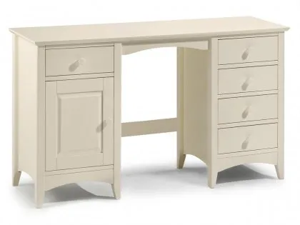 Julian Bowen Cameo Double Pedestal Ivory Wooden Dressing Table Julian Bowen Cameo Double Pedestal Ivory Wooden Dressing Table